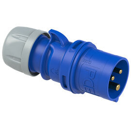 SHARK CEE Stecker 16A / 3-polig / 6h / IP44 – 230V / 50+60Hz