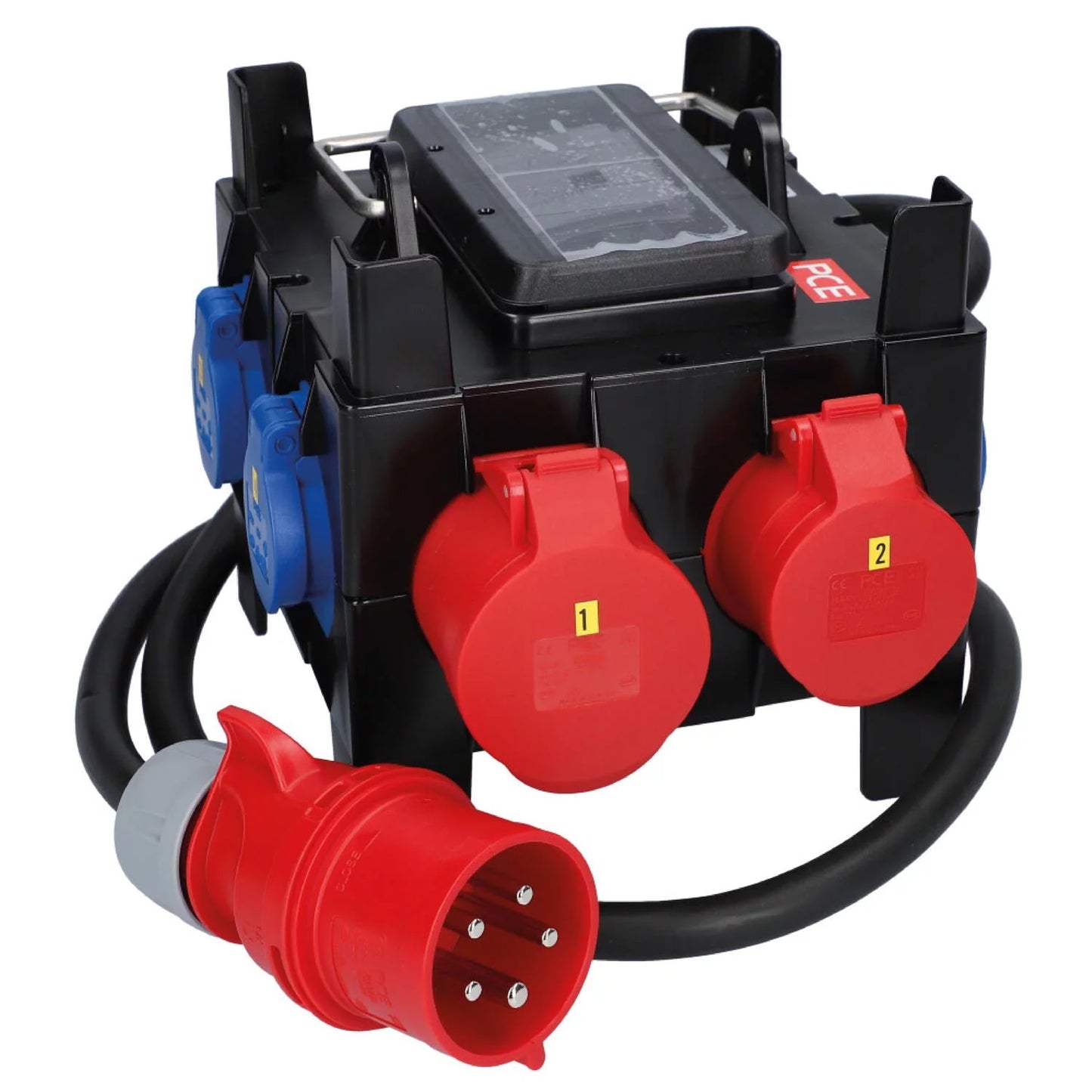 IMST Mobiler Stromverteiler 32A – CEE 32A + CEE 16A + 3x Schuko / IP44 / 400V – kompakt & mobil