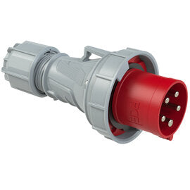 POWER TWIST CEE Stecker 63A / 5-polig / 6h / IP67 – 400V / Pilotkontakt / vernickelt