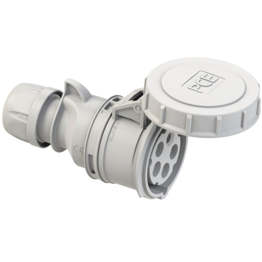 SHARK CEE Kupplung 16A / 5-polig / 1h / IP67 – 3P+N+PE / Schraubklemmen