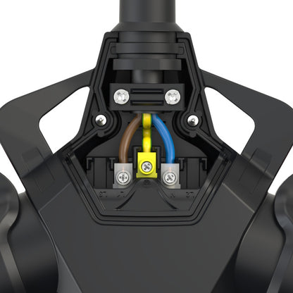 Taurus2 3-Wegekupplung Gummi – Schuko / IP54 / 16A / 250V – schwarz